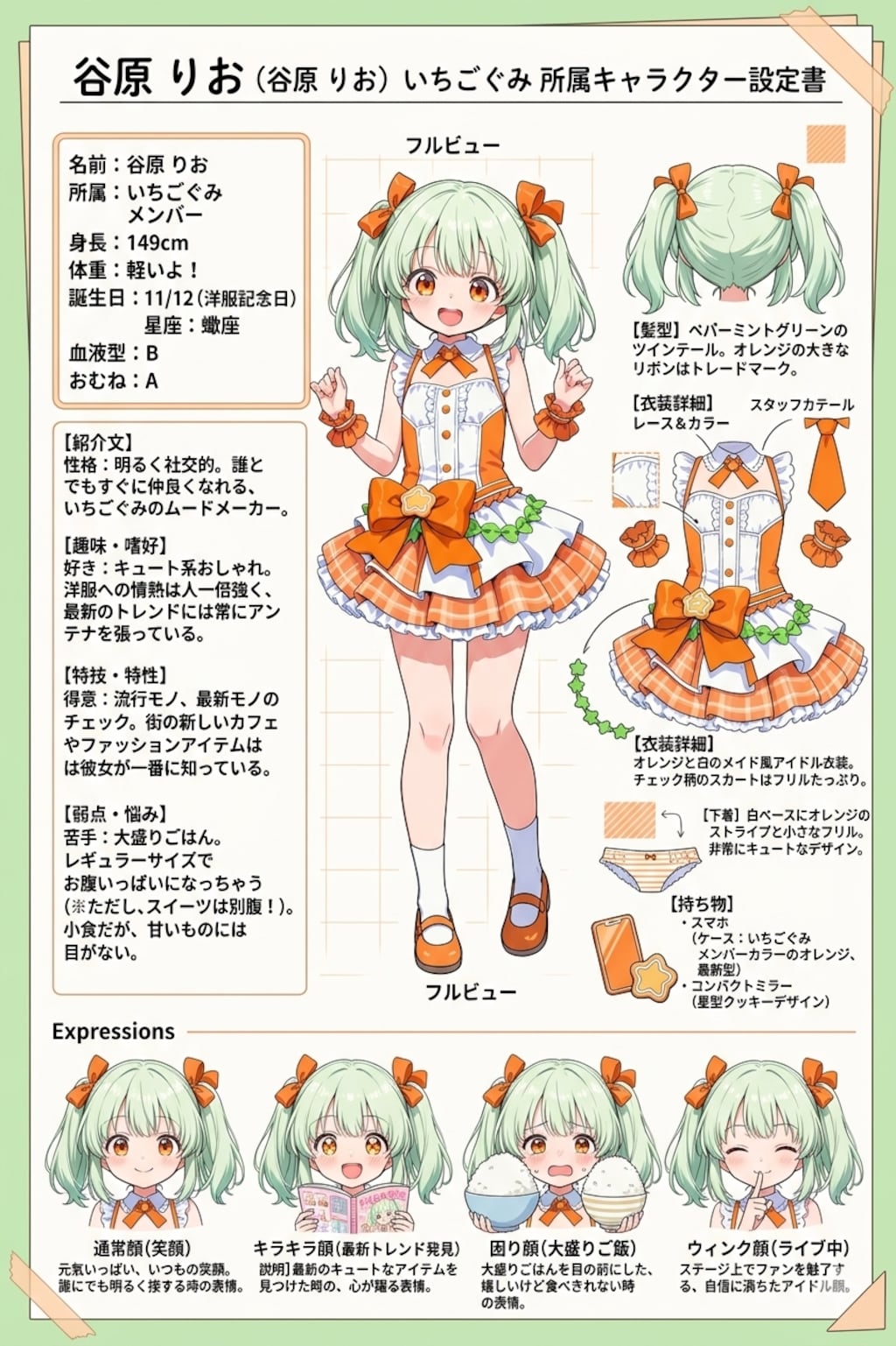りおちゃんのキャラシート