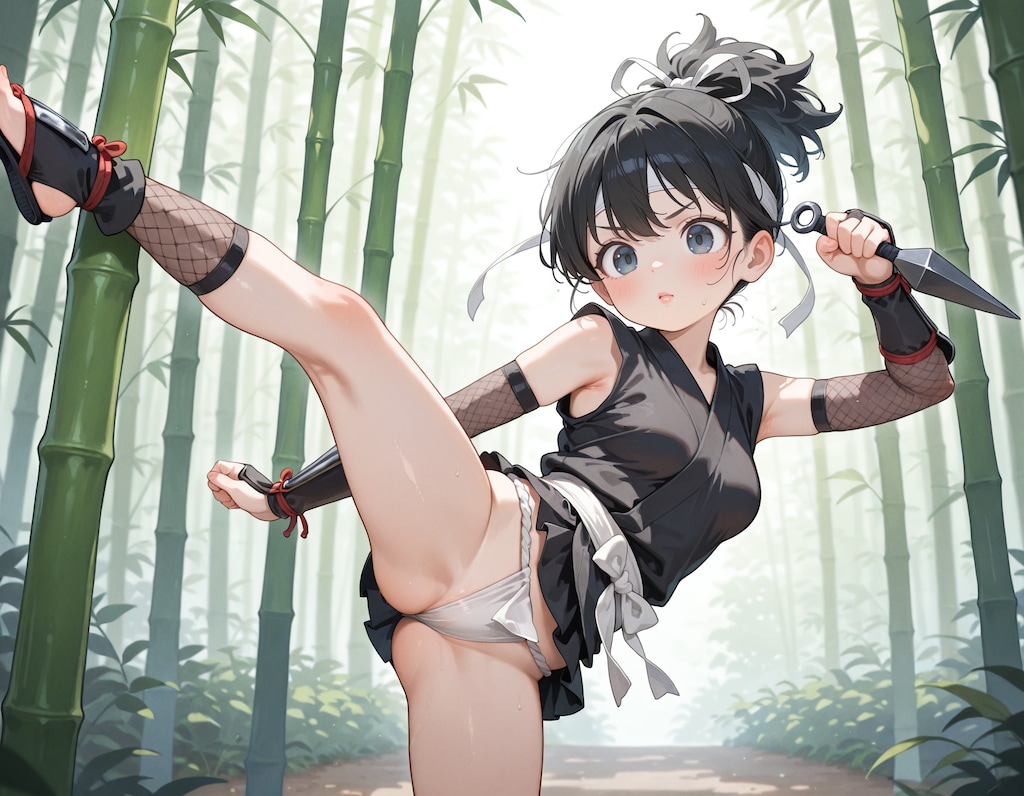 修行中の忍者少女