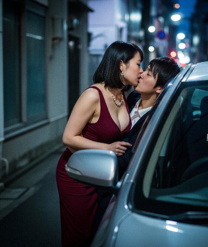 ママと息子002（酔った母。自宅前、禁断の予感）
