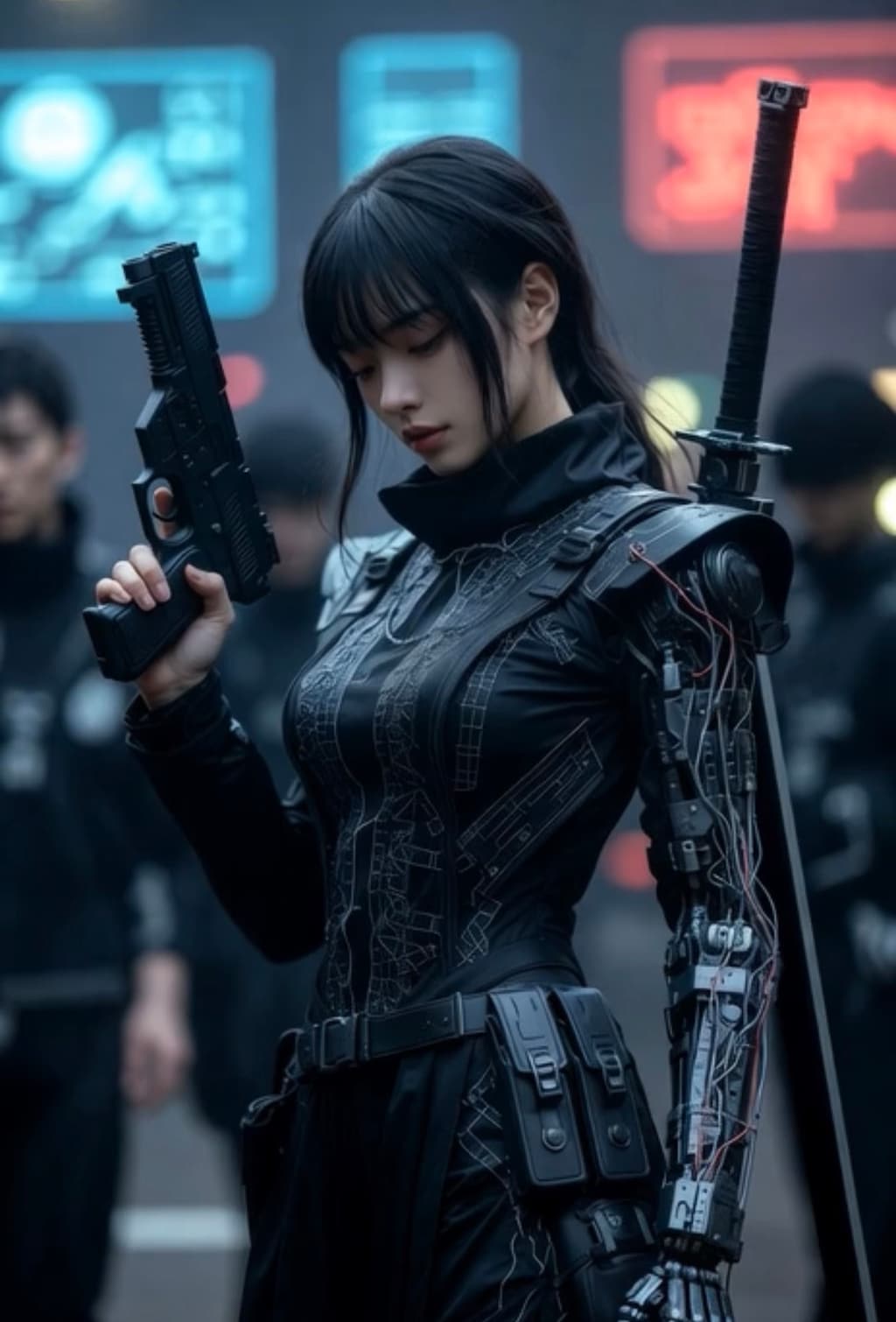 黒髪サイバーパンク