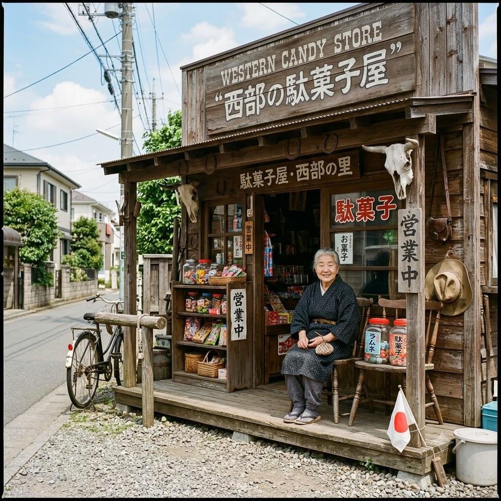 西部劇っぽい駄菓子屋