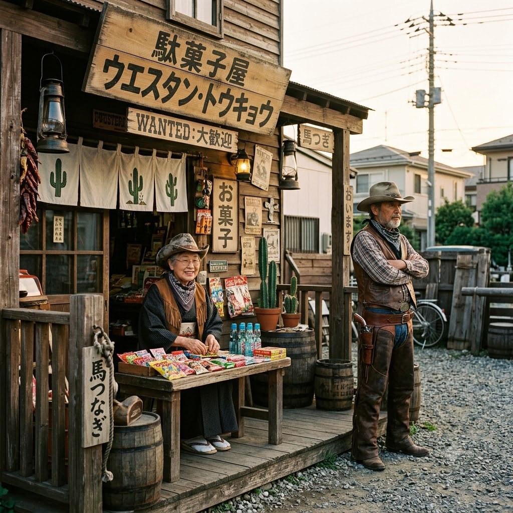 西部劇っぽい駄菓子屋