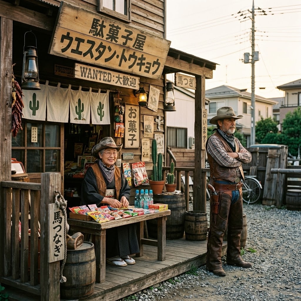 西部劇っぽい駄菓子屋