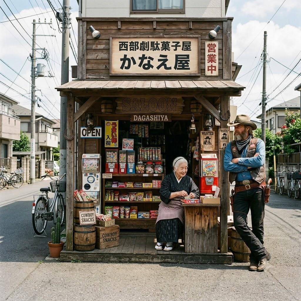 西部劇っぽい駄菓子屋