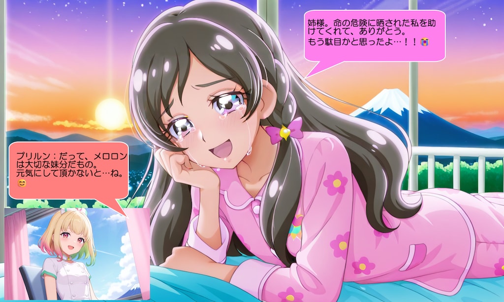 メロロン、病院のベッドで号泣しながら歌う