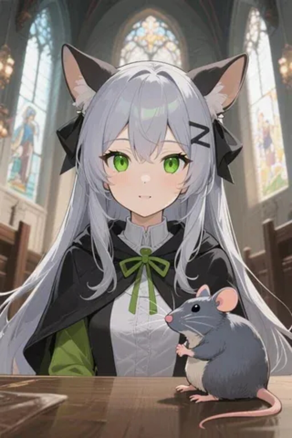 ステラちゃんとネズミ