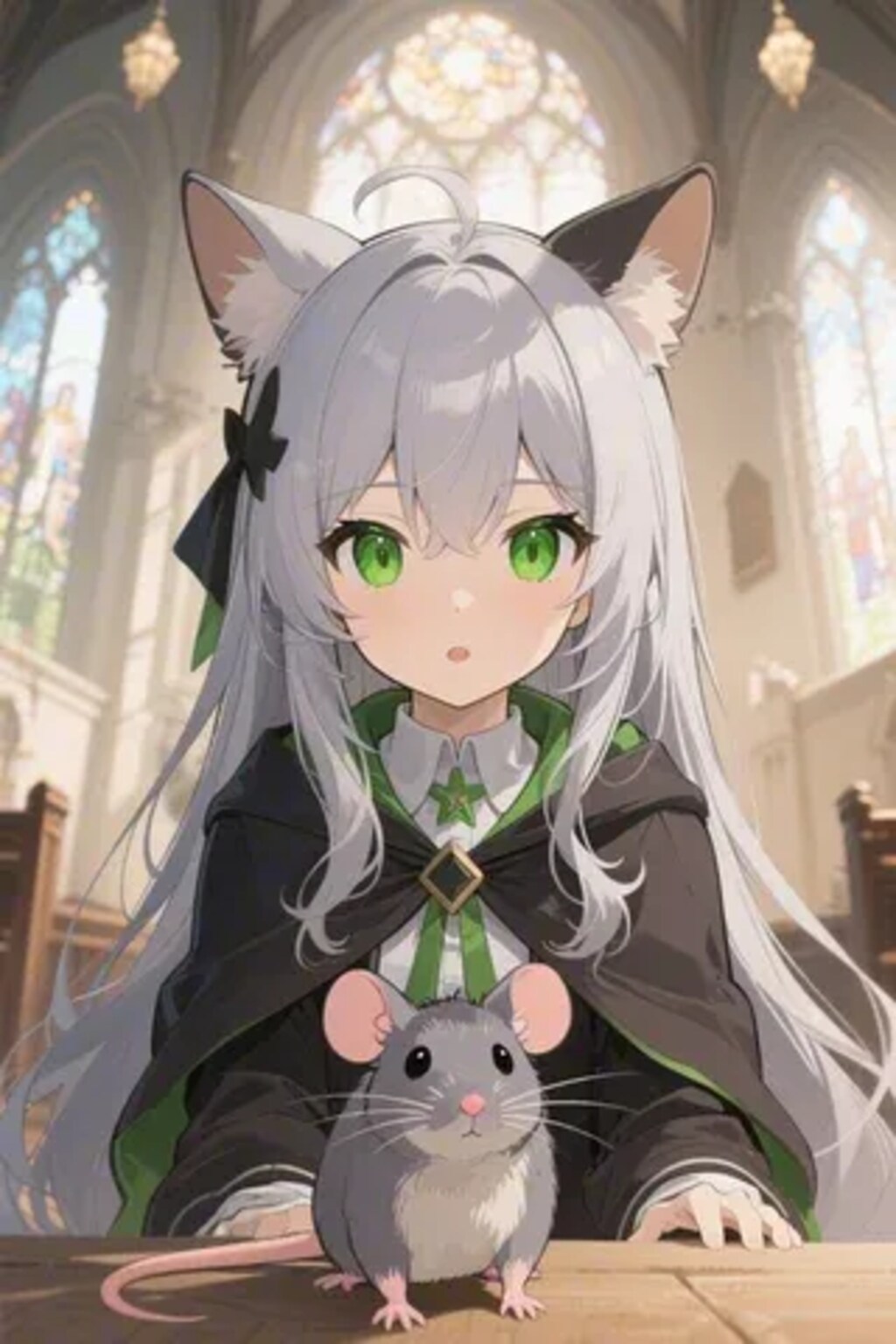 ステラちゃんとネズミ