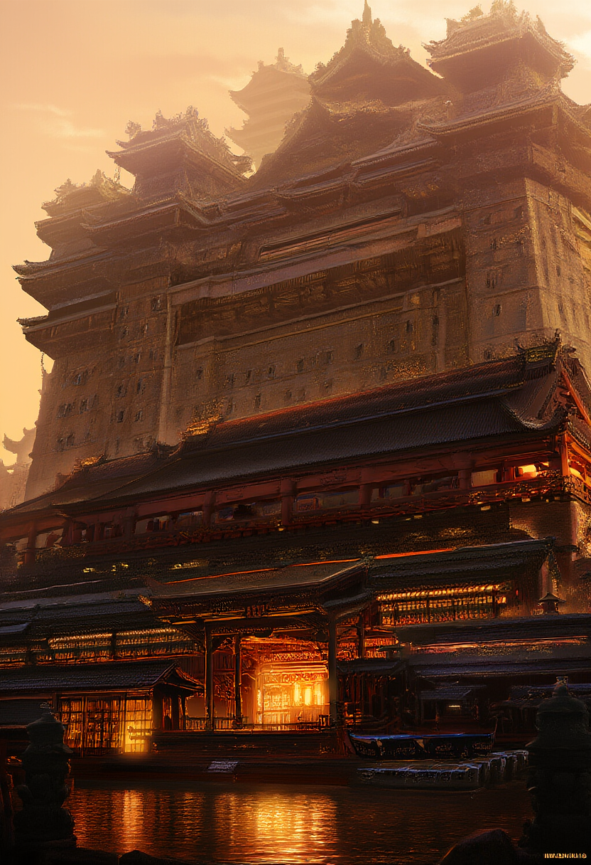 夕日の城塞