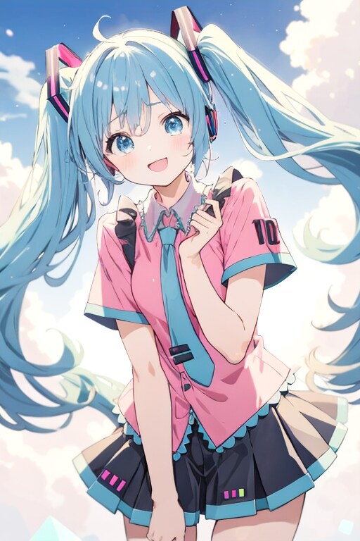 ピンク衣装のミクちやん | の人気AIイラスト・グラビア