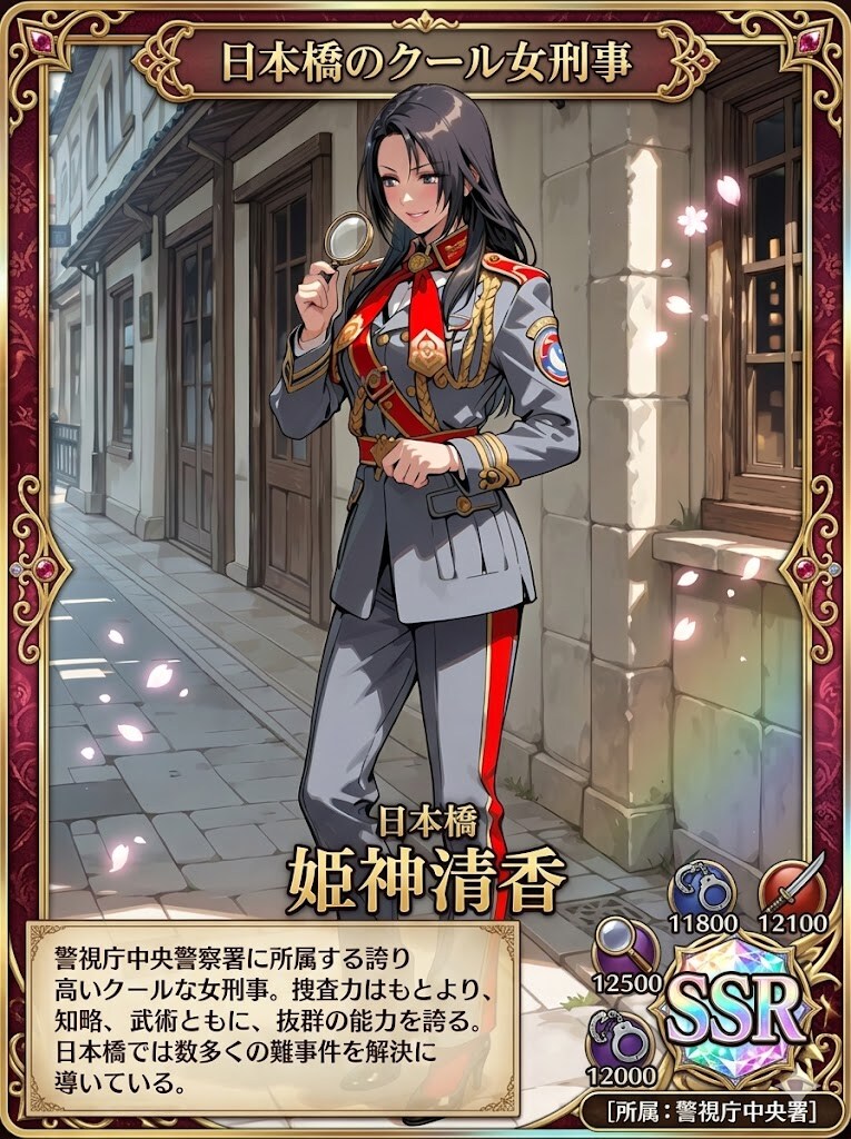 女刑事姫神清香のSSRカード