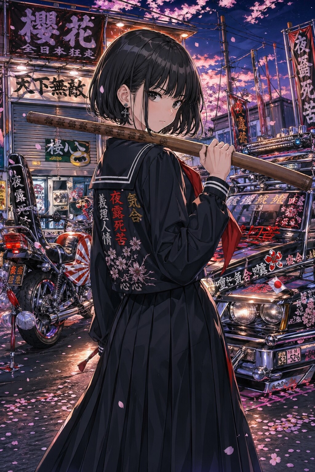 夜露死苦な女の子 | の人気AIイラスト・グラビア