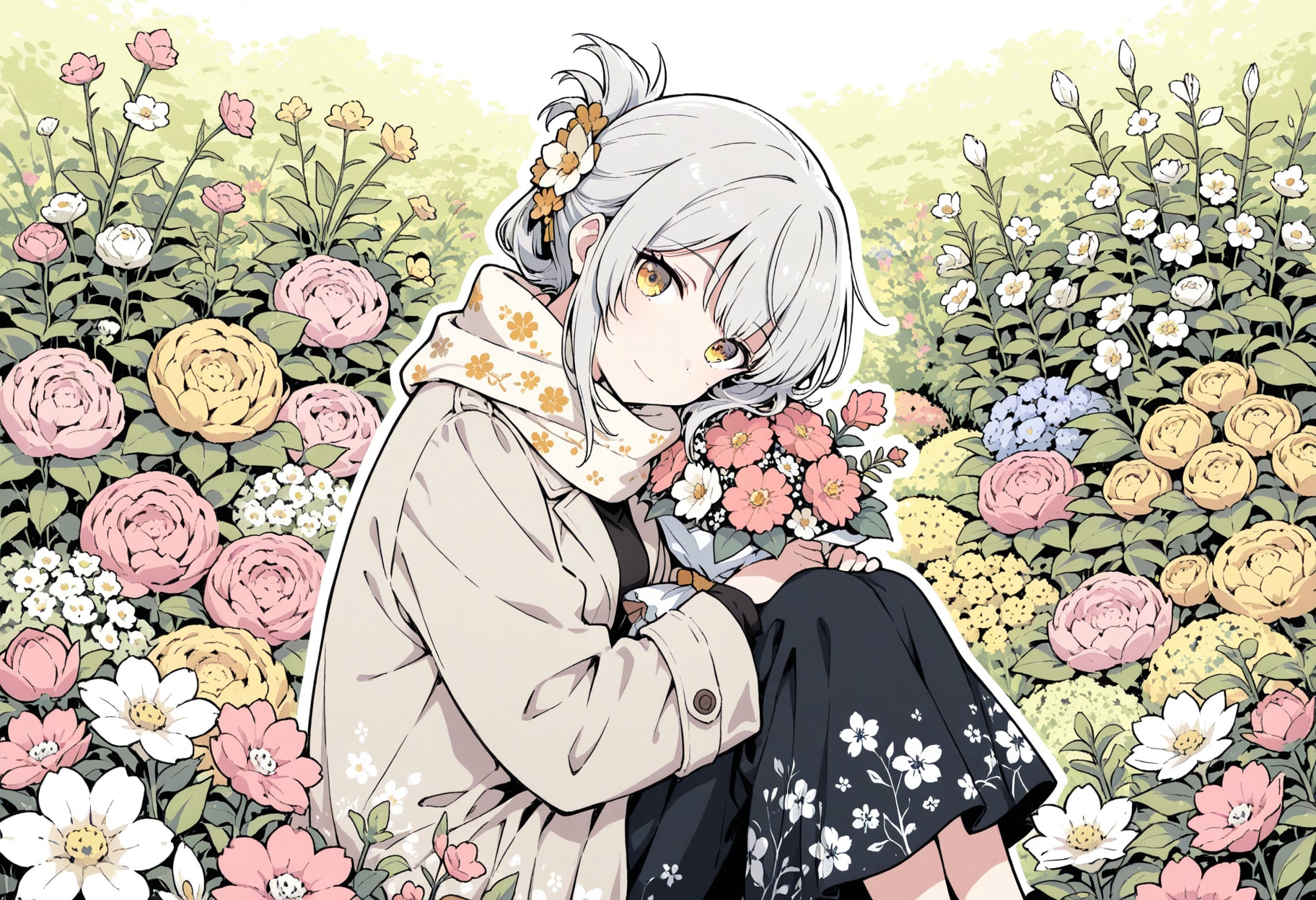 看板娘 flowers | の人気AIイラスト・グラビア