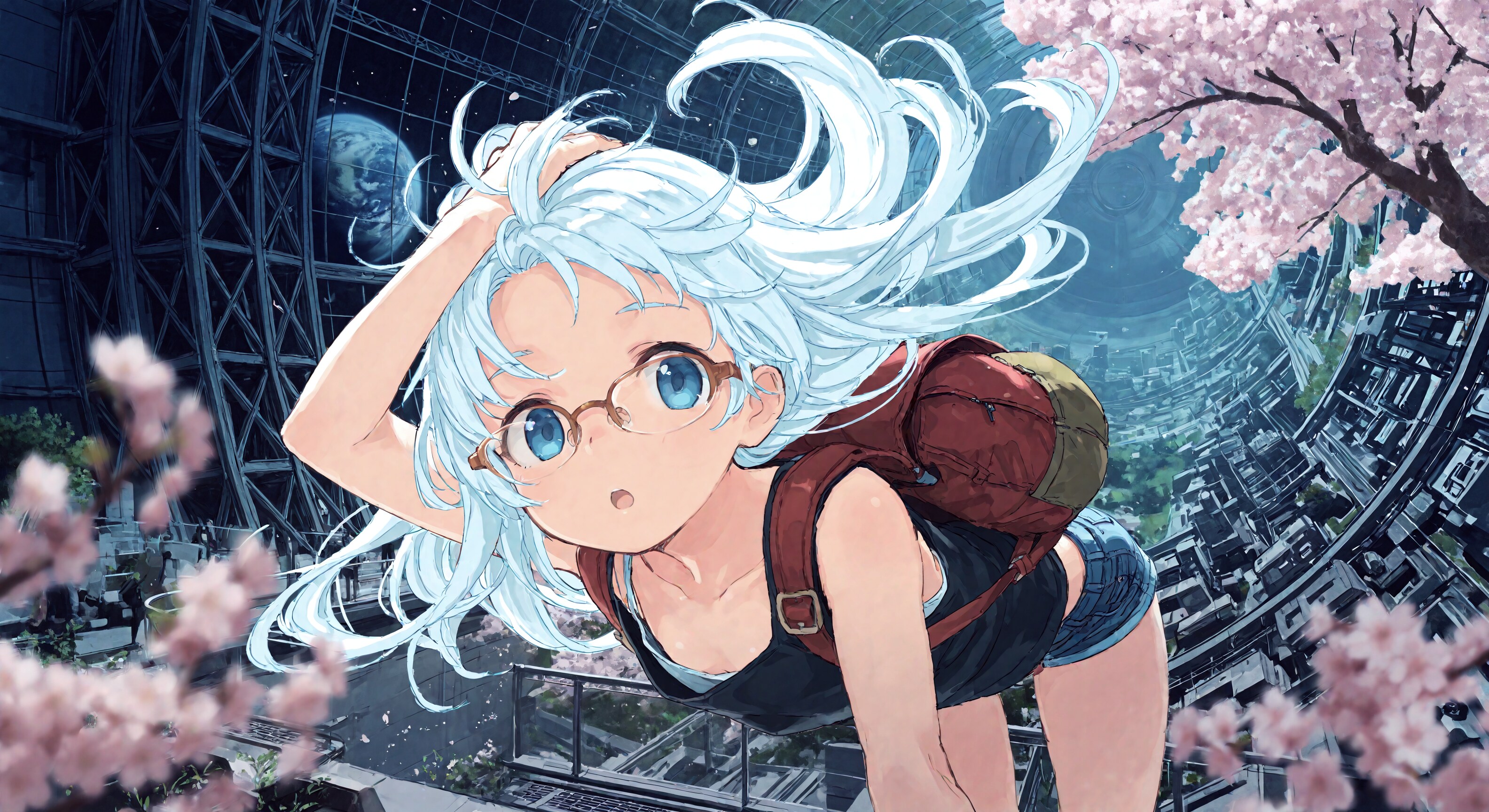 コロニーでの花見 | の人気AIイラスト・グラビア