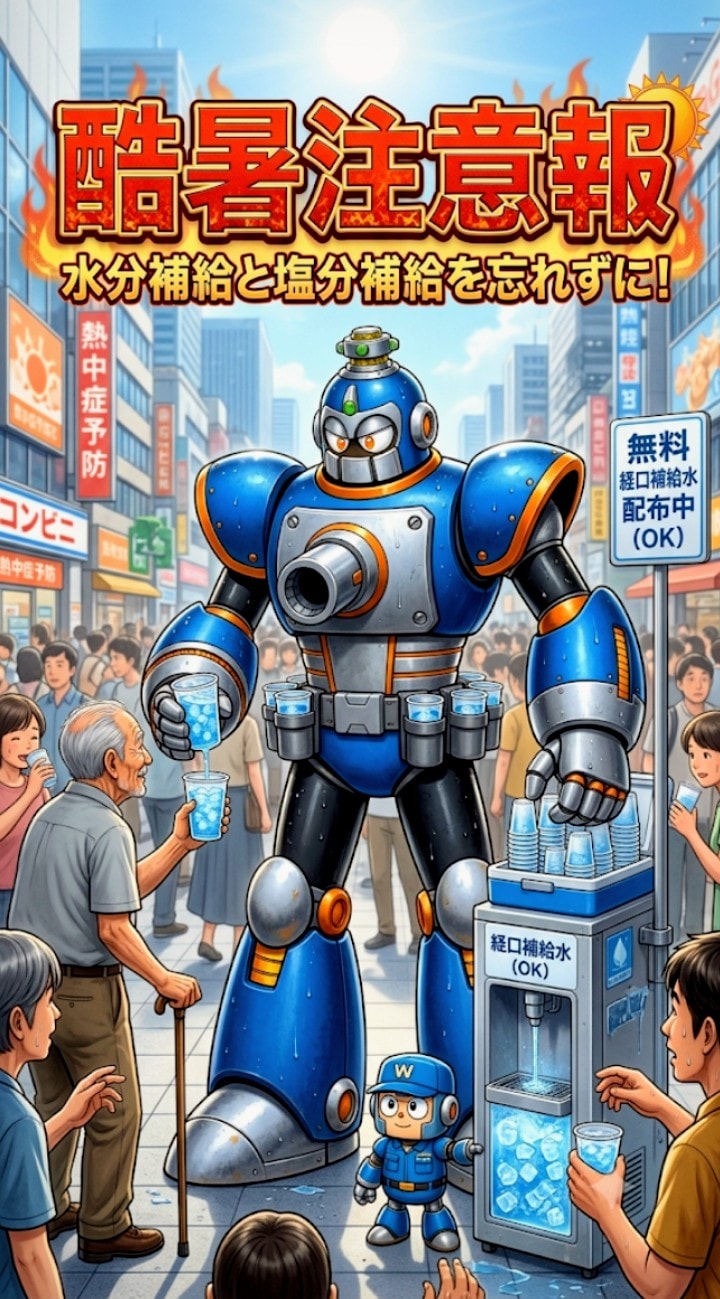 ウォーターマンの熱中症対策活動🚰