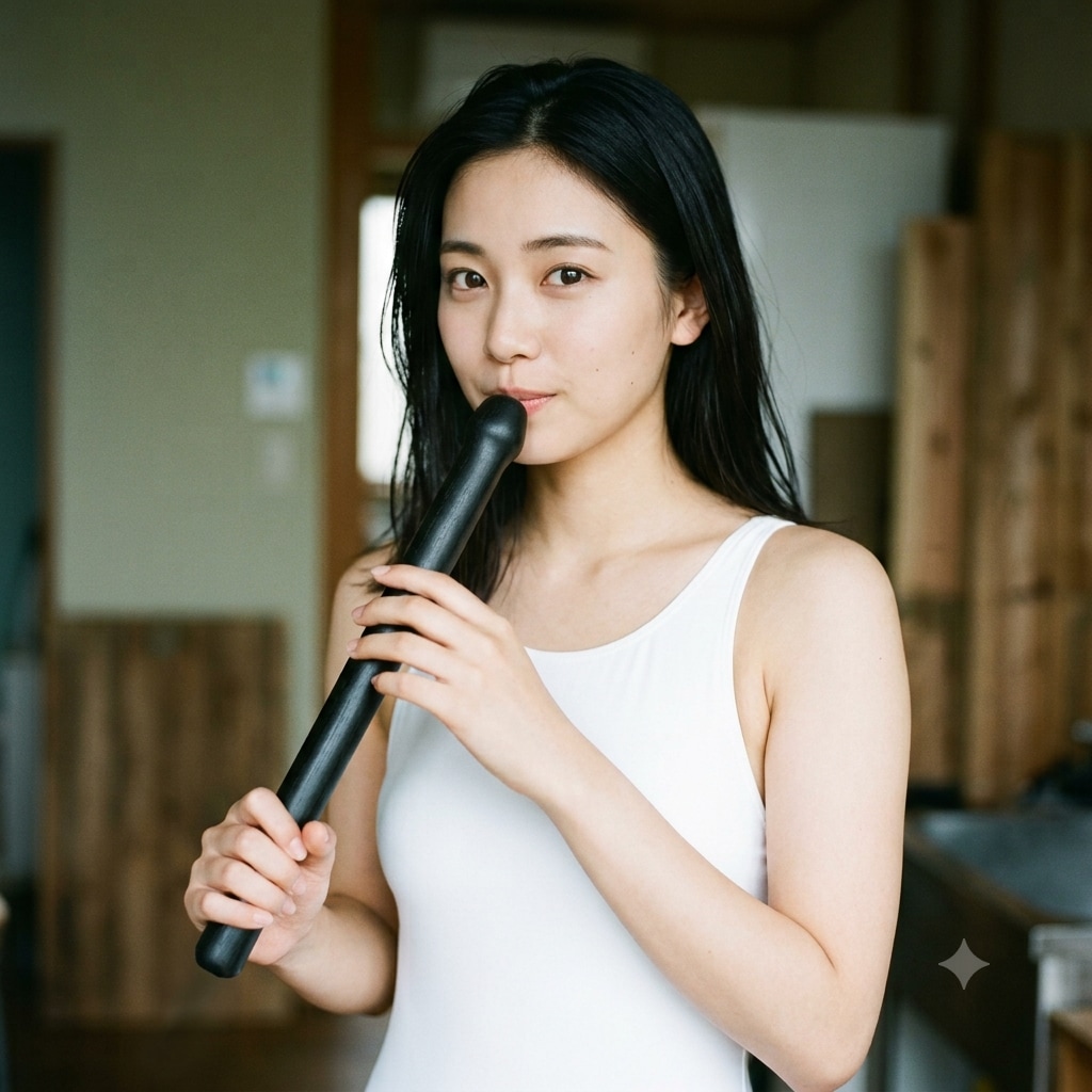 清楚系アイドル アレっぽい棒を舐める