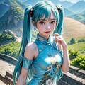 『ふらり！初音ミク！！』第三回、中国北京の万里の長城。快晴でよかったです。こぶし大の雹ってこわーい。 5枚目