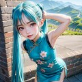 『ふらり！初音ミク！！』第三回、中国北京の万里の長城。快晴でよかったです。こぶし大の雹ってこわーい。 9枚目