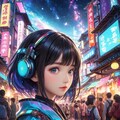 Tanabata cyberpunk girl 2枚目