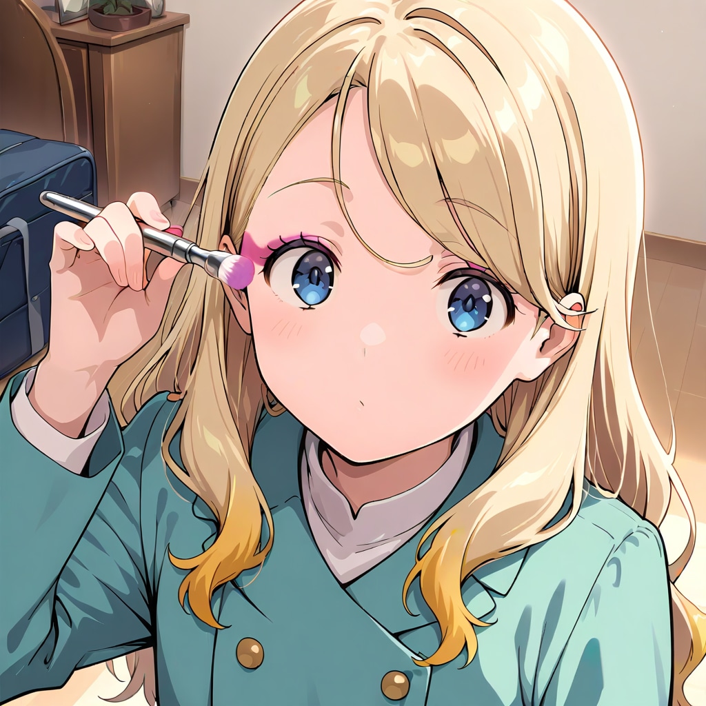 メイクをするＨAPPYおねえちゃん三十歳