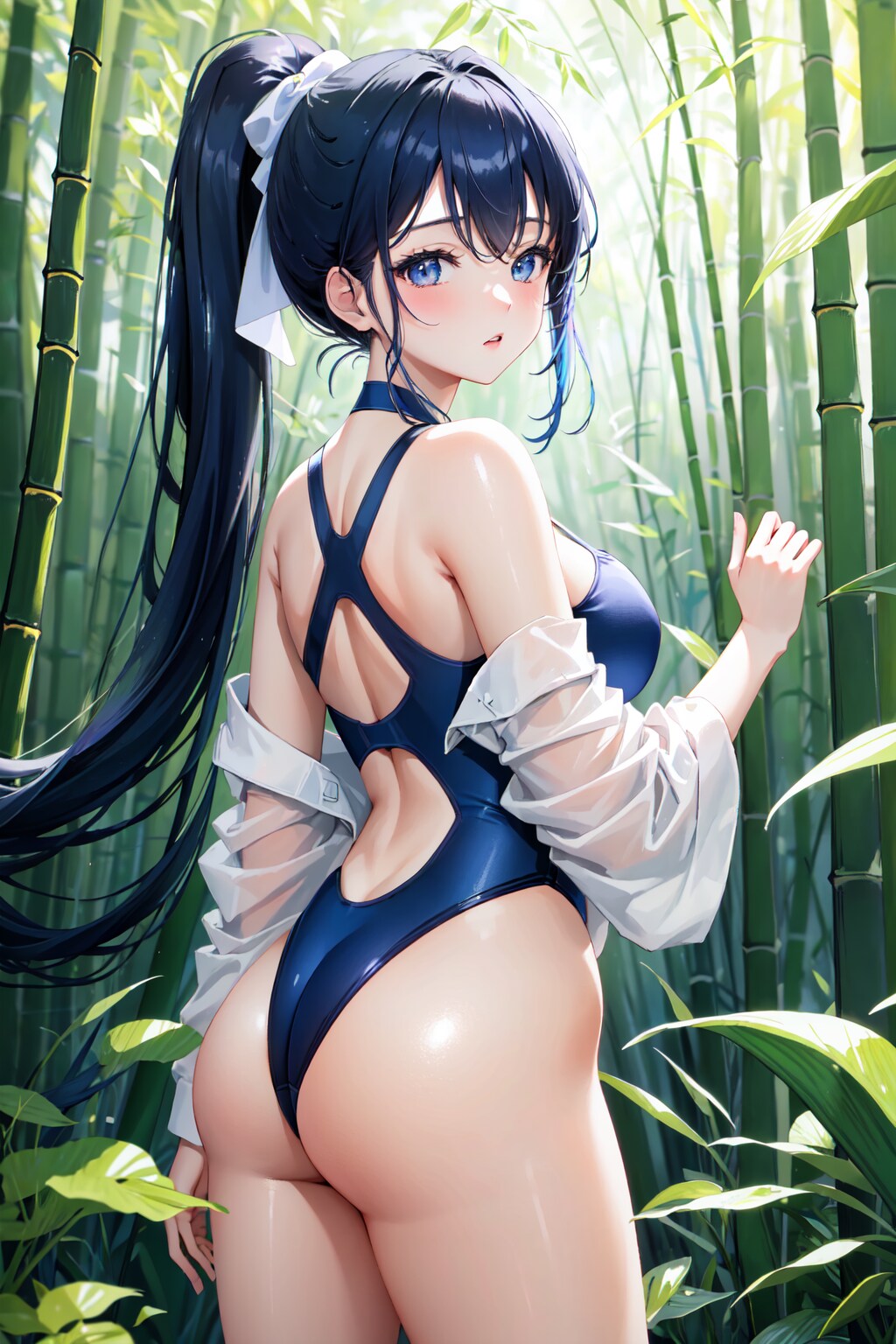 竹林と水着