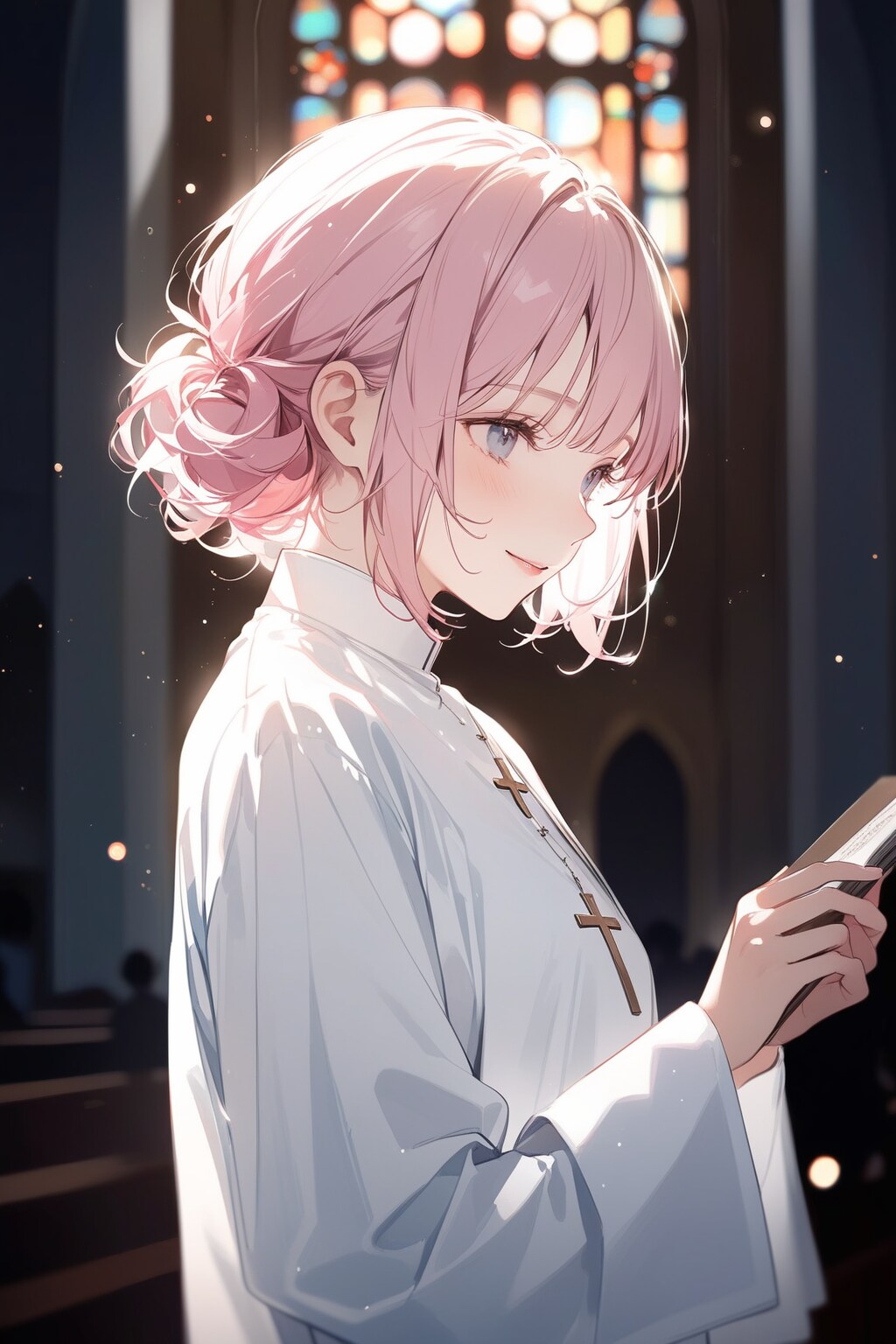 ピンクの聖職者（2） | の人気AIイラスト・グラビア