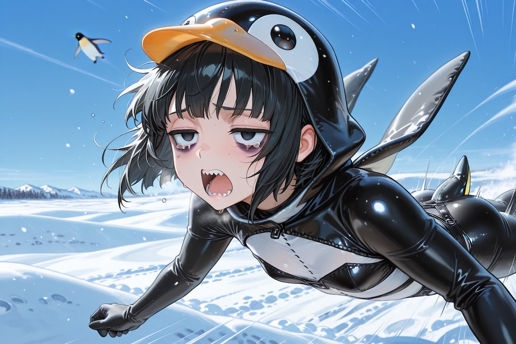 兄ちゃん、気合で飛んだよぅ…🐧