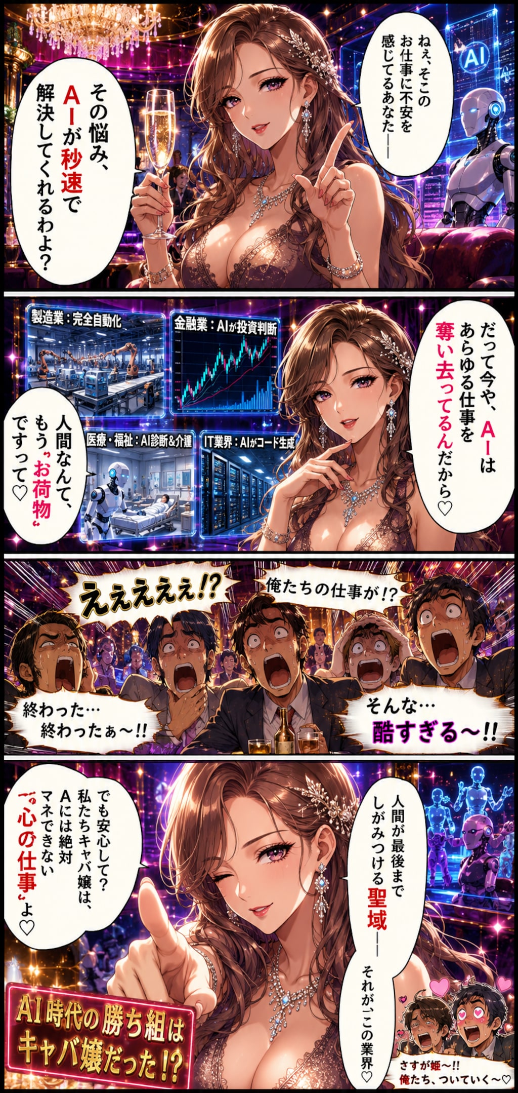 AIに代替えされない職業、それは恋してキャバ譲❤