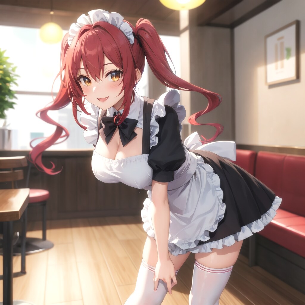 おかえりなさい♡ 絶対領域のお出迎え