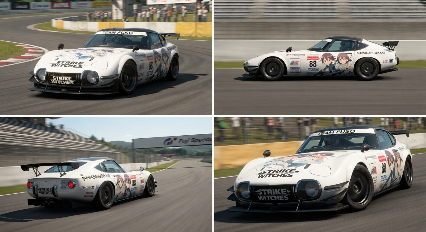 ストライクウィッチーズ痛車2000GTレーシングカー | の人気AIイラスト・グラビア