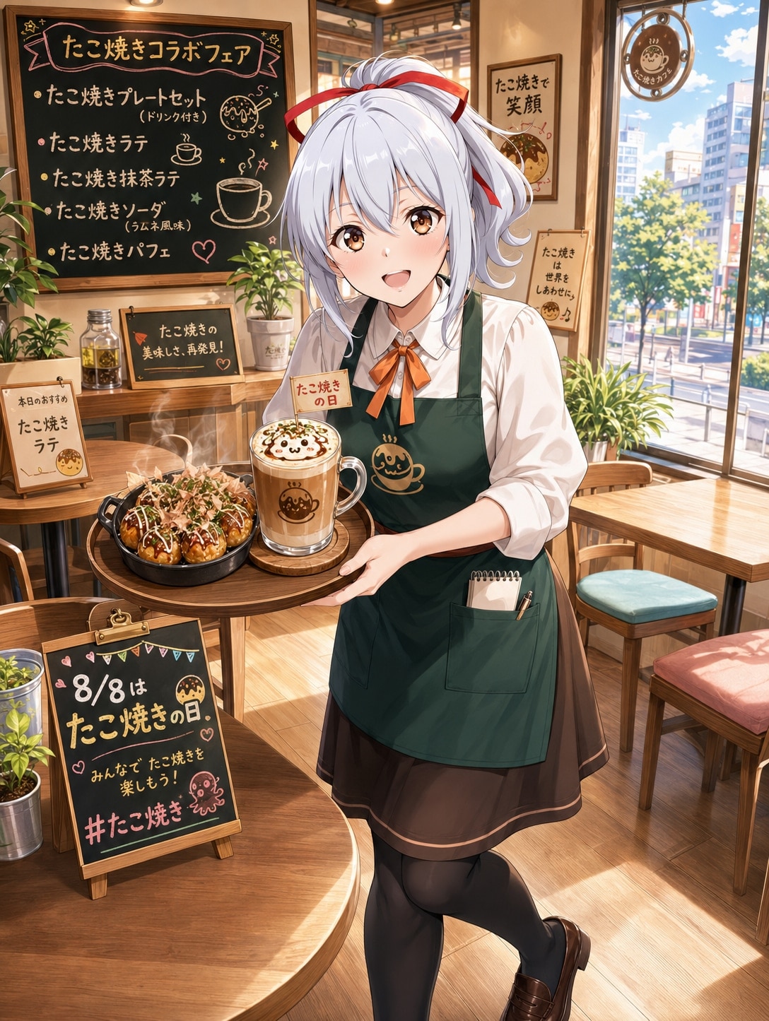 エル「8/8はたこ焼きの日っ！いらっしゃいませー」