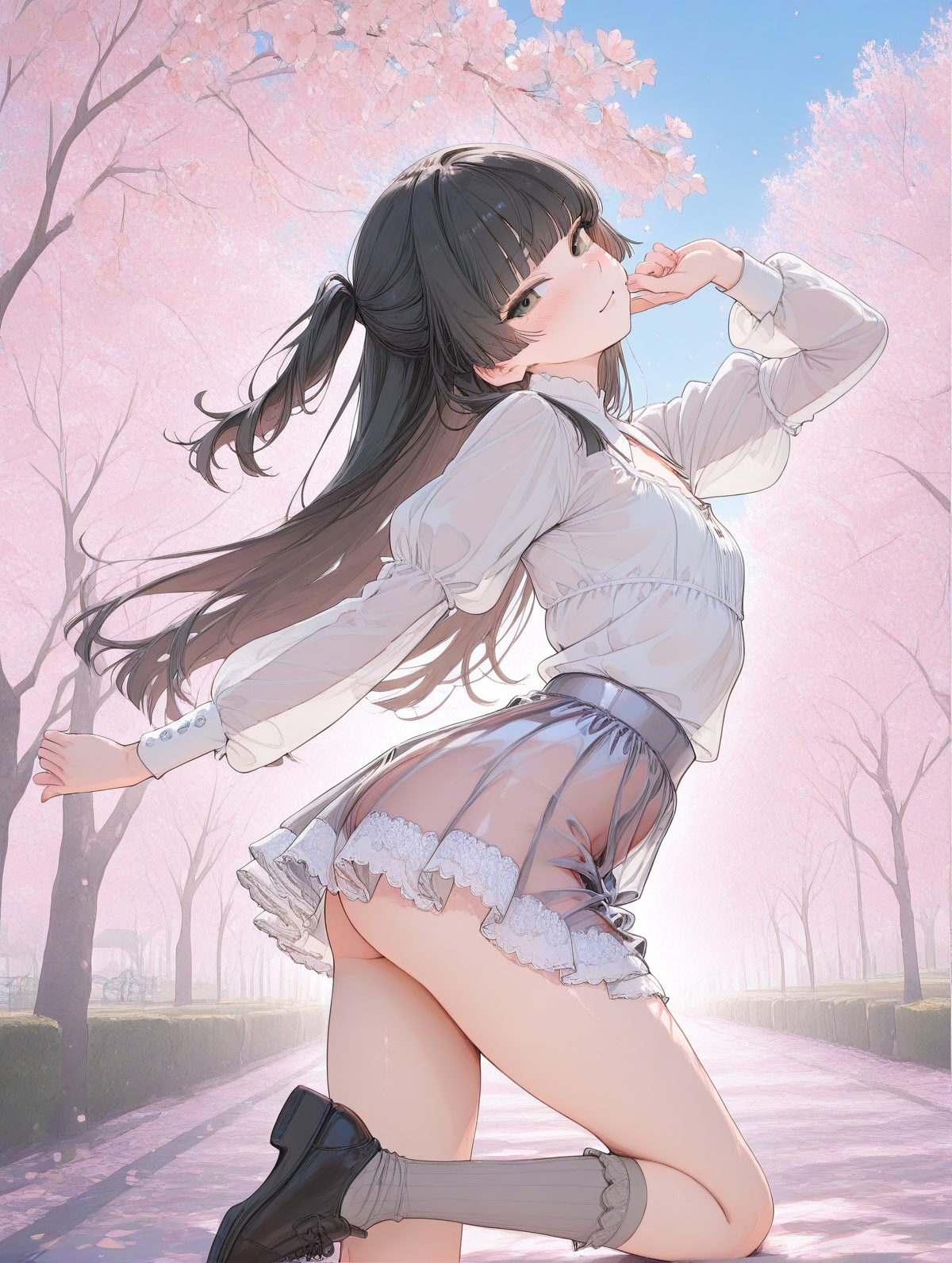 美央とサクラ_ハーフアップ | の人気AIイラスト・グラビア