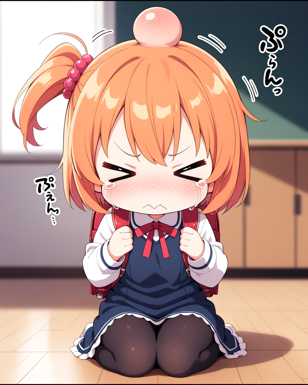 はしゃいでいたら頭をぶつけてしまったれもちゃん
