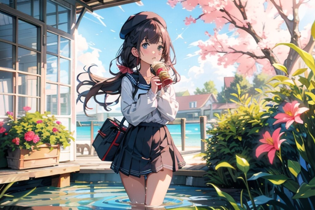 庭の中