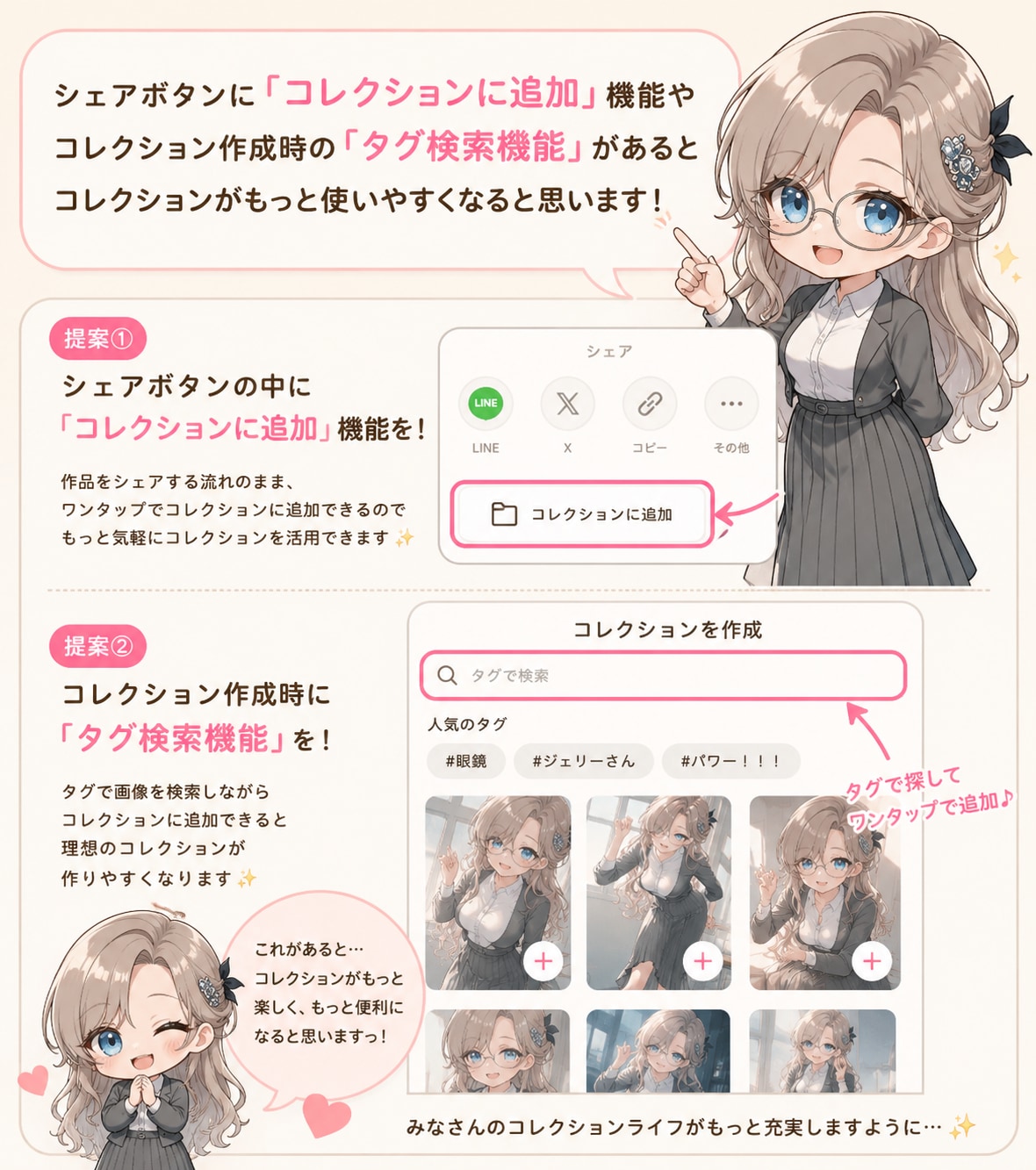 最低限これだけでもコレクションが使いやすくなるんじゃないかな？
