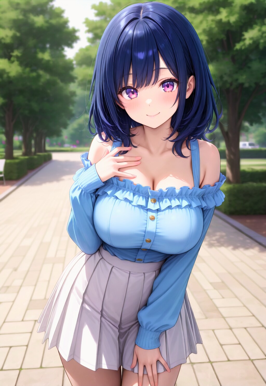 646（水色のオフショル）