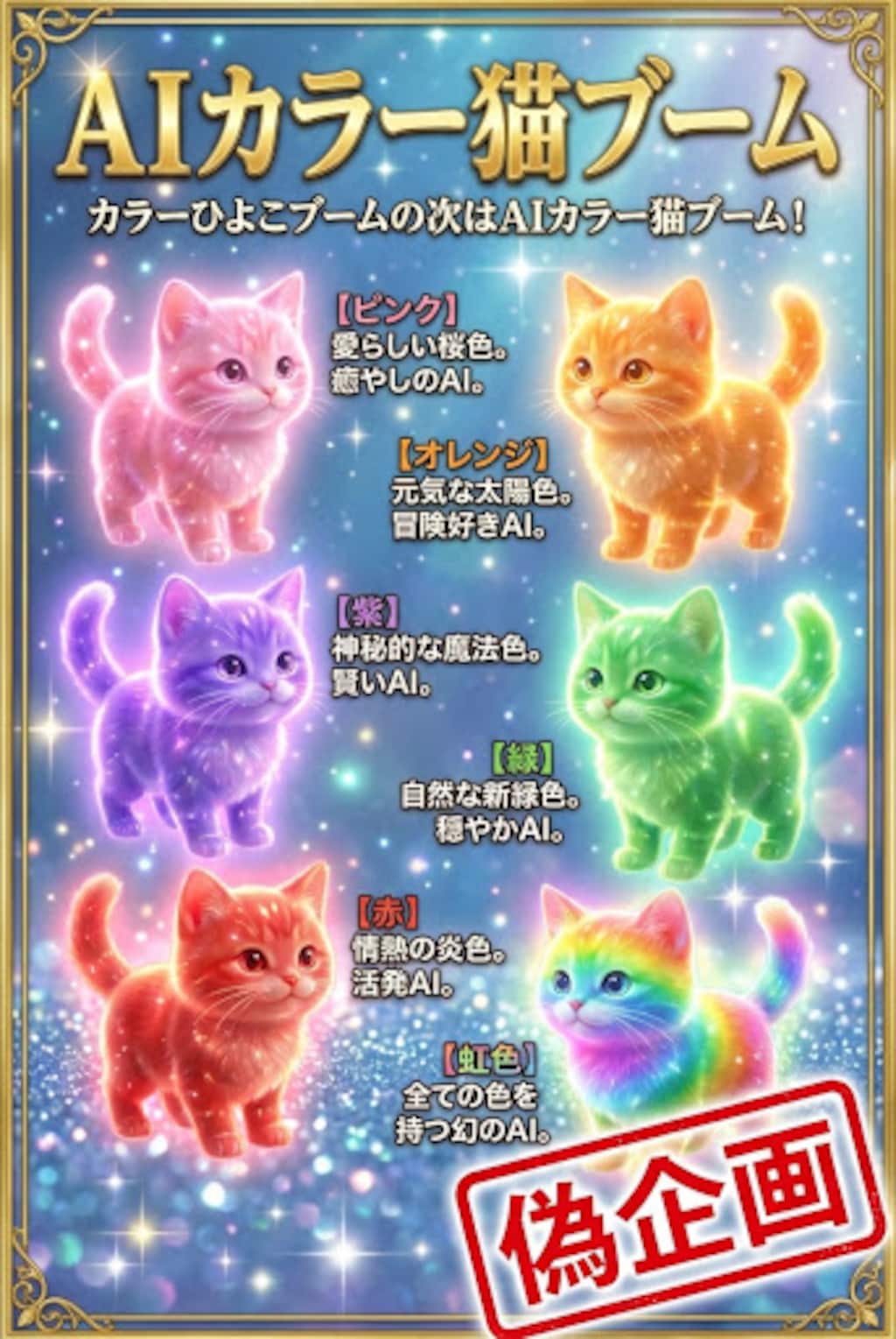 AIカラー猫ブーム(偽)