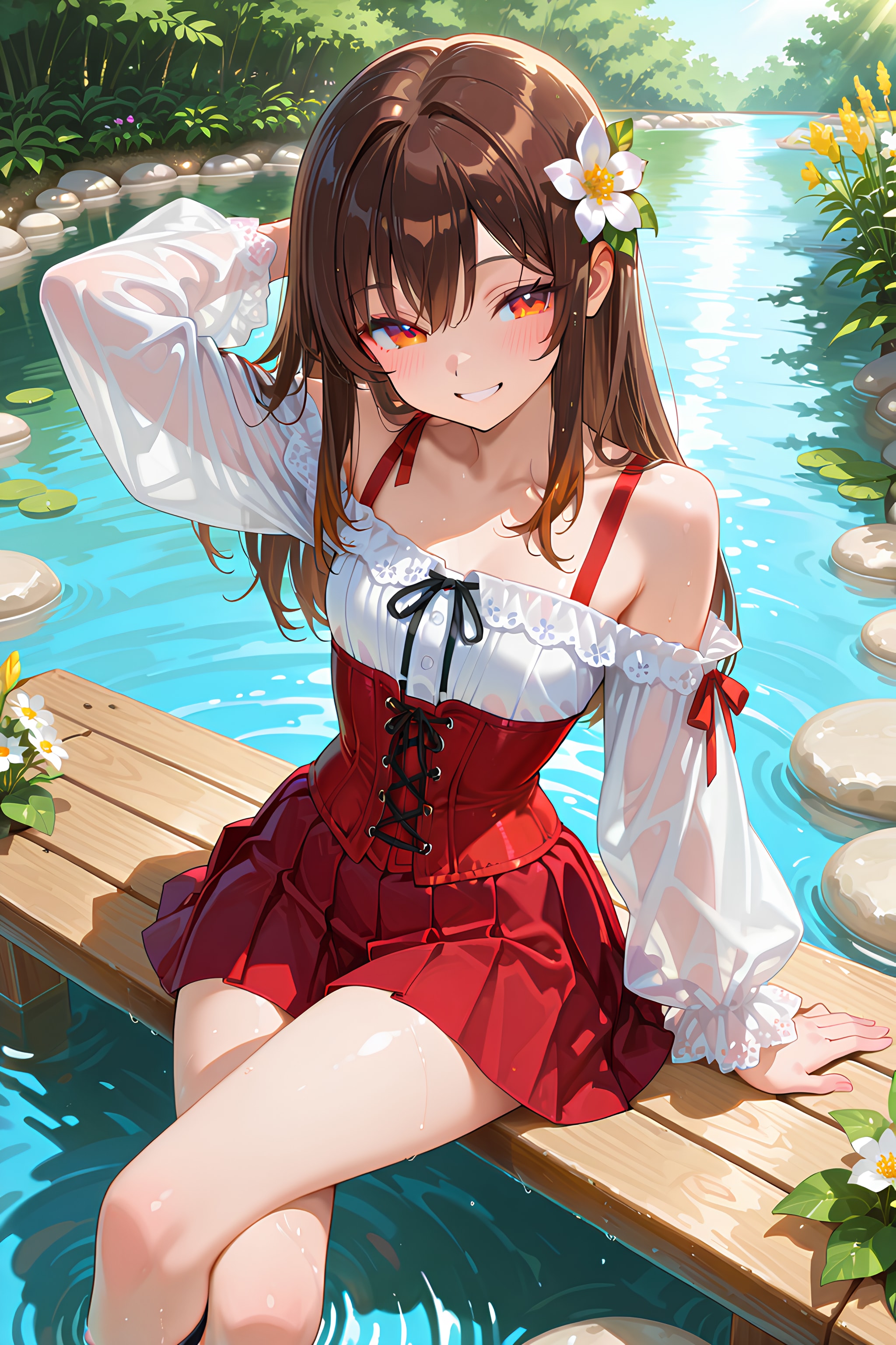 冷たいけど気持ちいいね♪ | の人気AIイラスト・グラビア