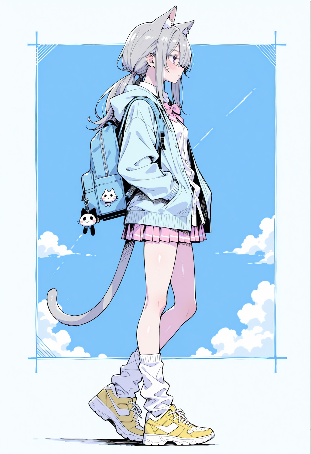 猫耳と青空