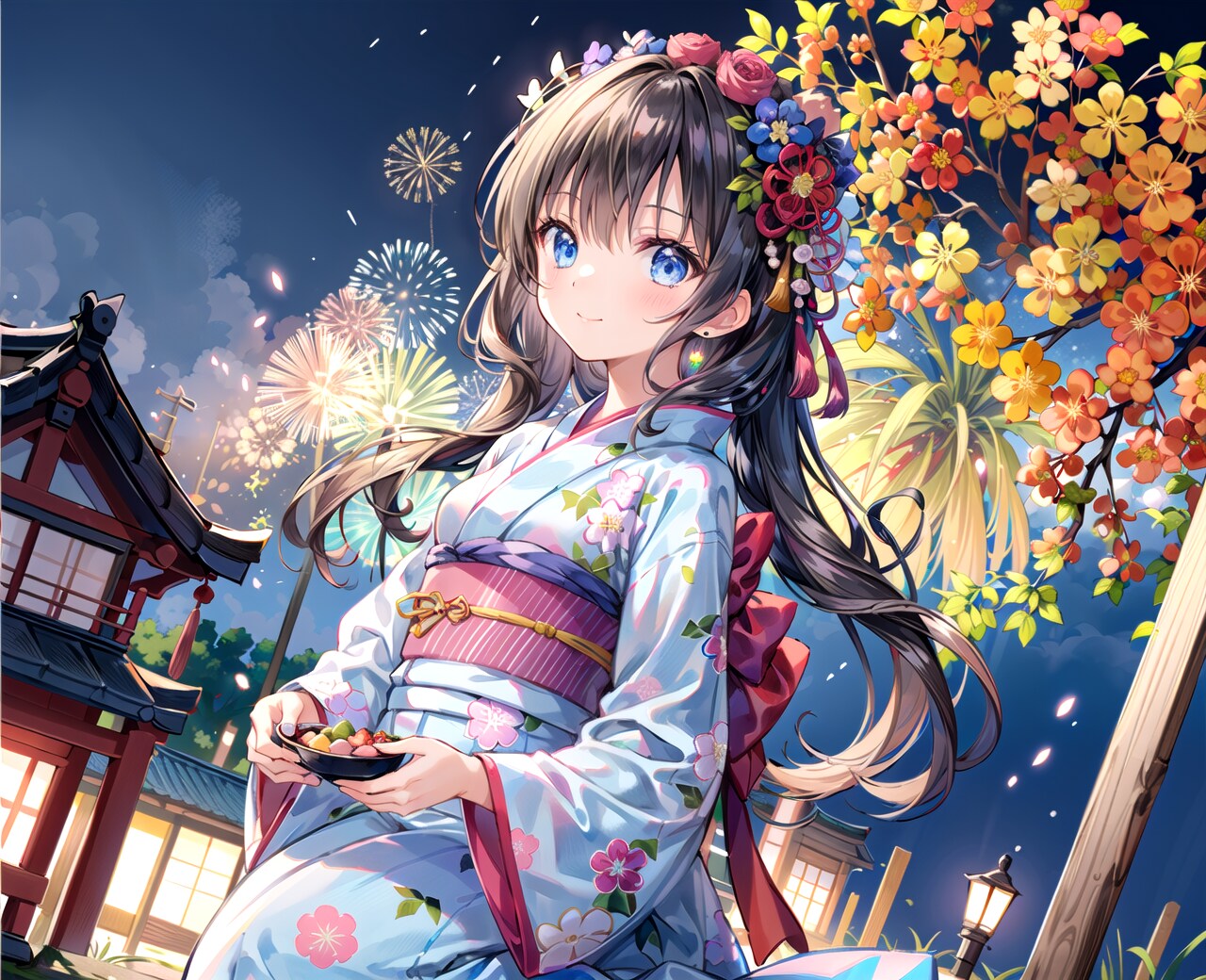 黒髪お嬢様・夏祭り