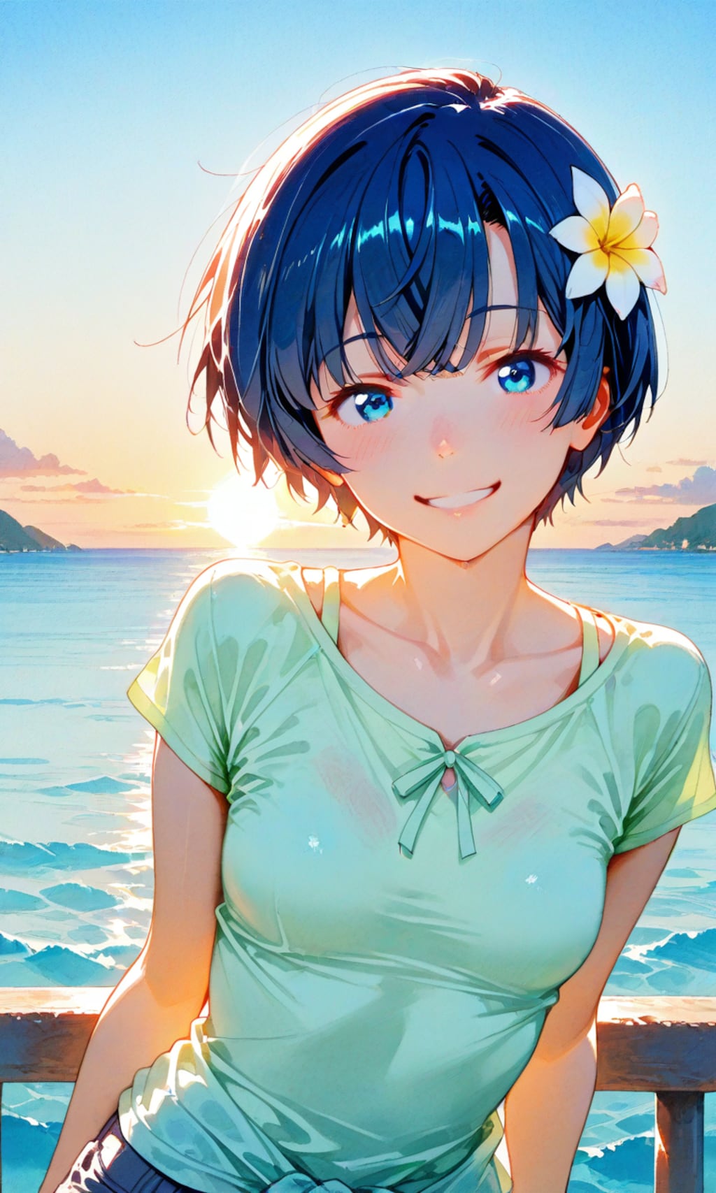 花の髪飾りだよ柑菜ちゃん