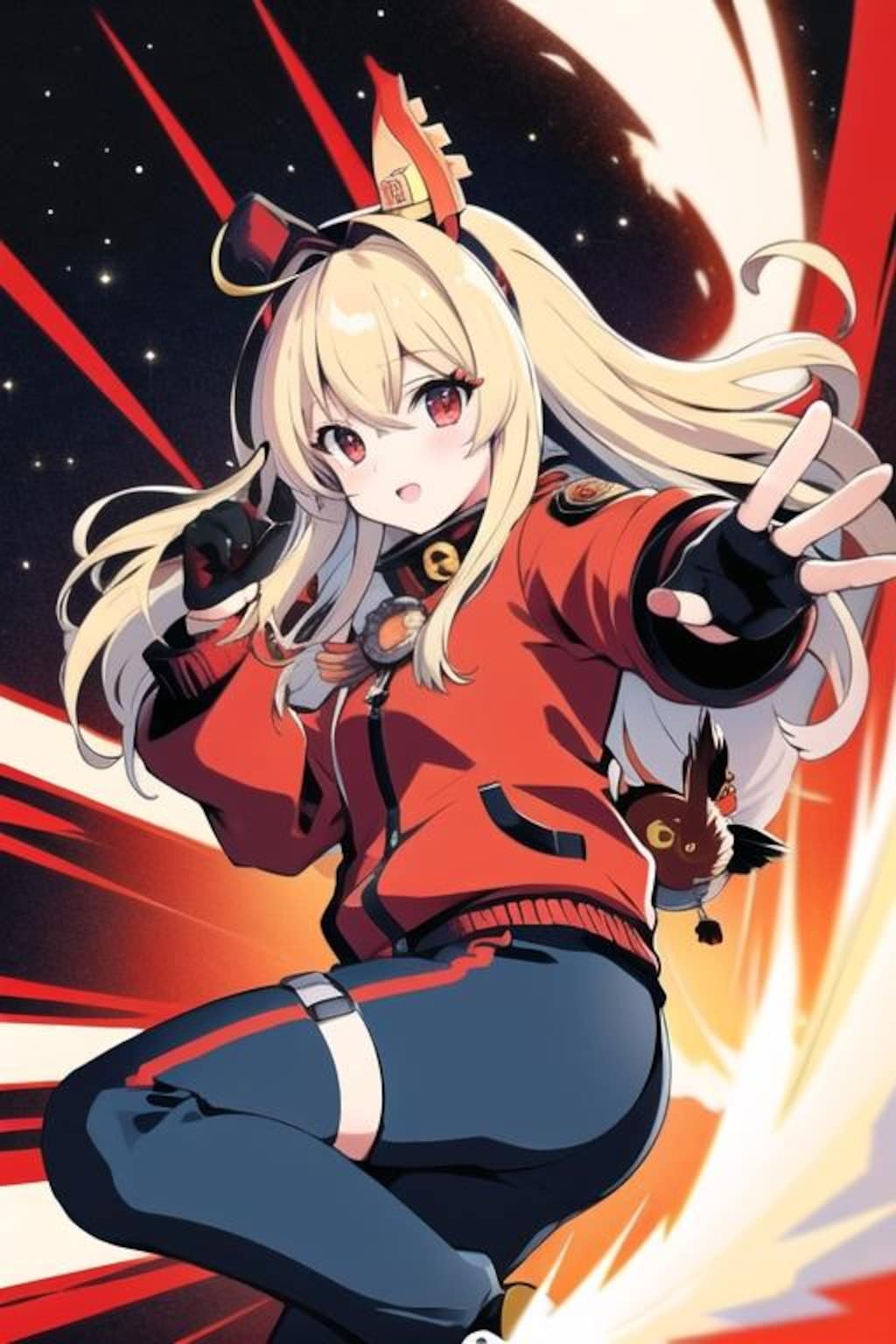 翼がある金髪の娘