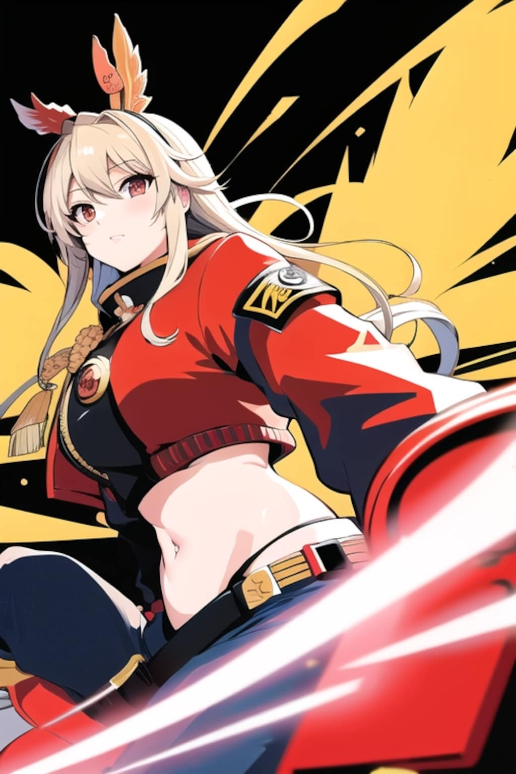 翼がある金髪の娘