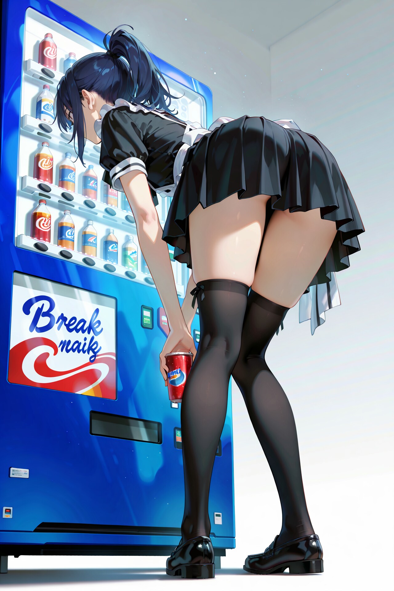 自販機と絶対領域の良い関係 Y703 | の人気AIイラスト・グラビア