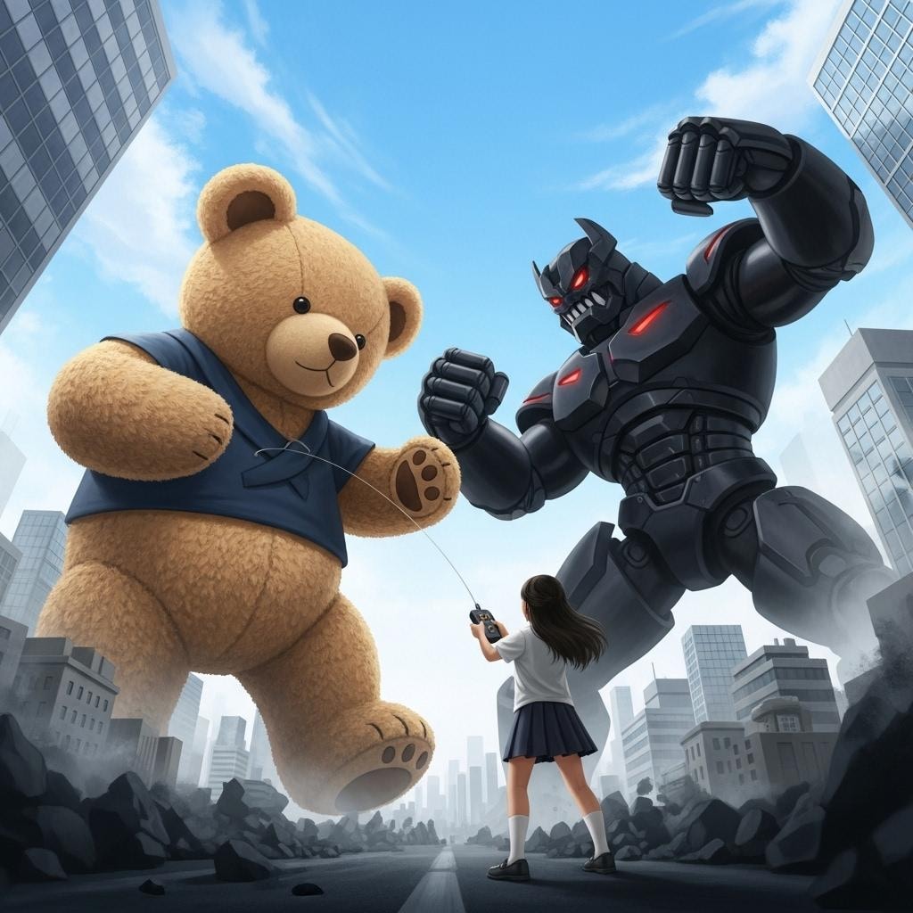 ビルの街にガオ～