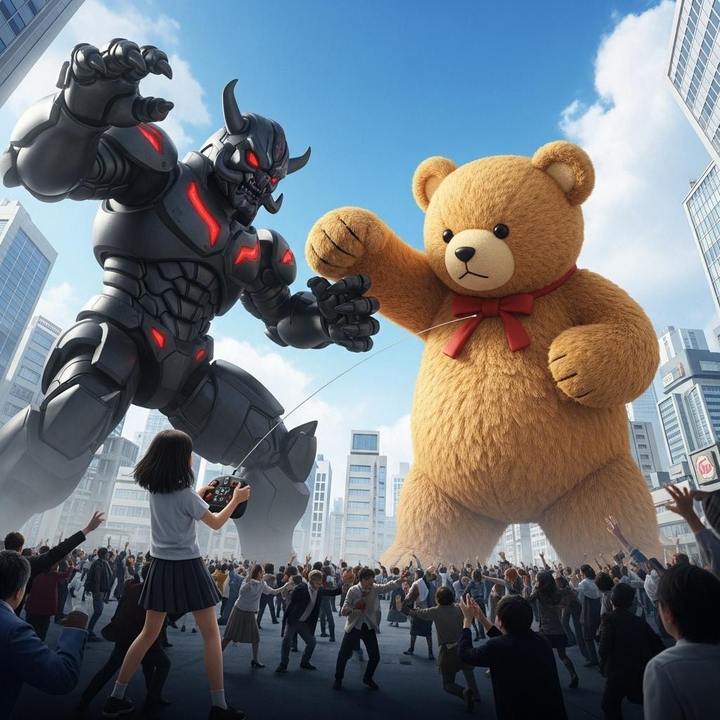 ビルの街にガオ～