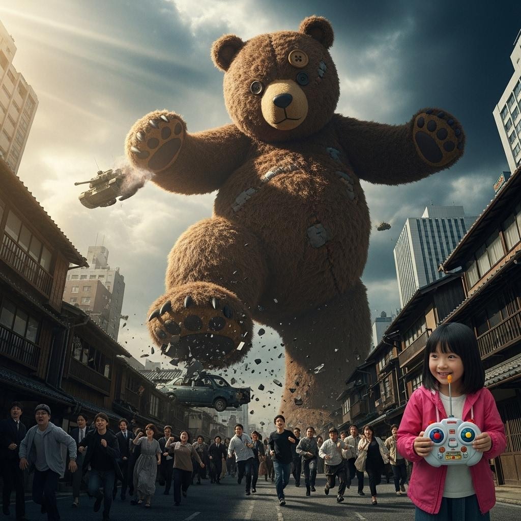 ビルの街にガオ～