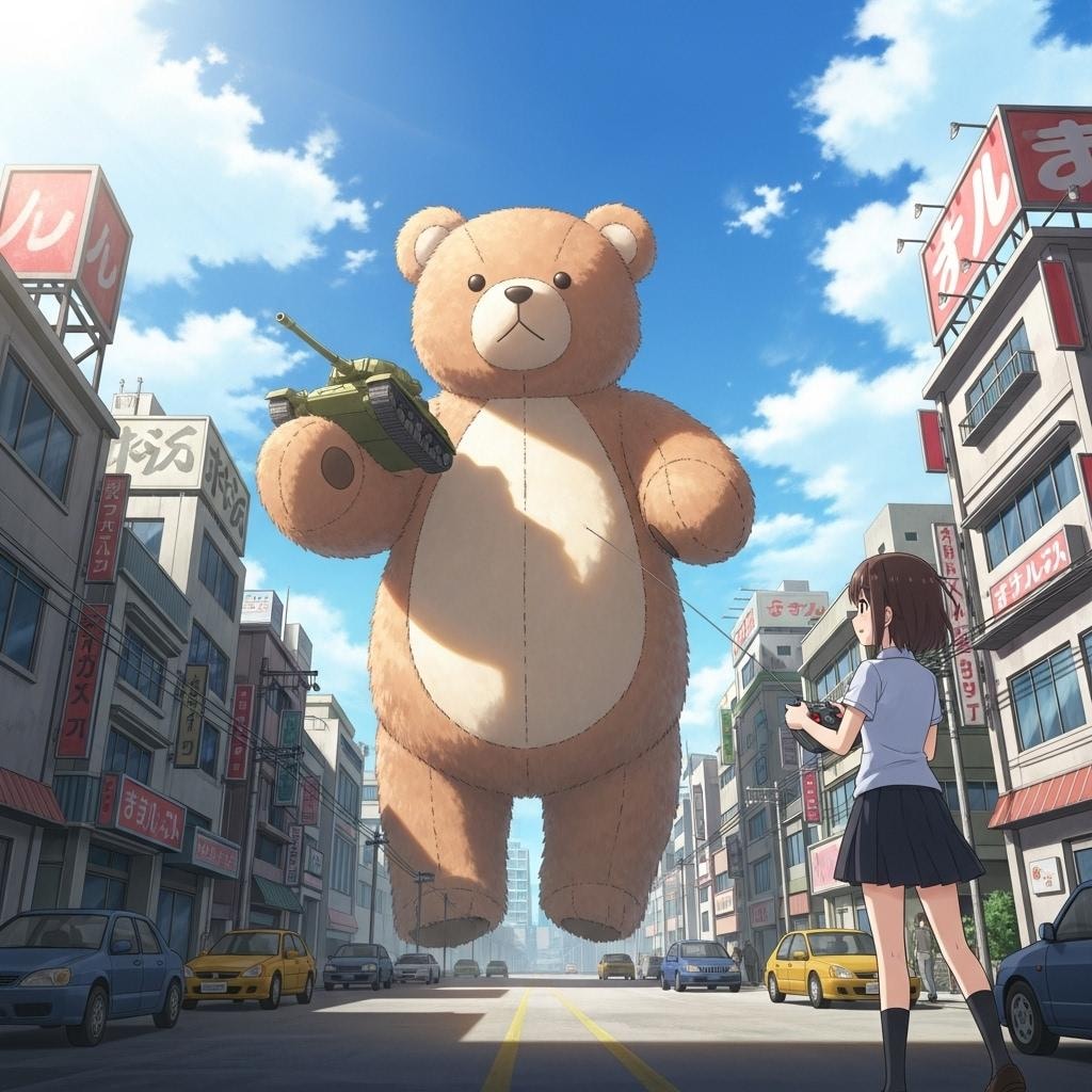 ビルの街にガオ～