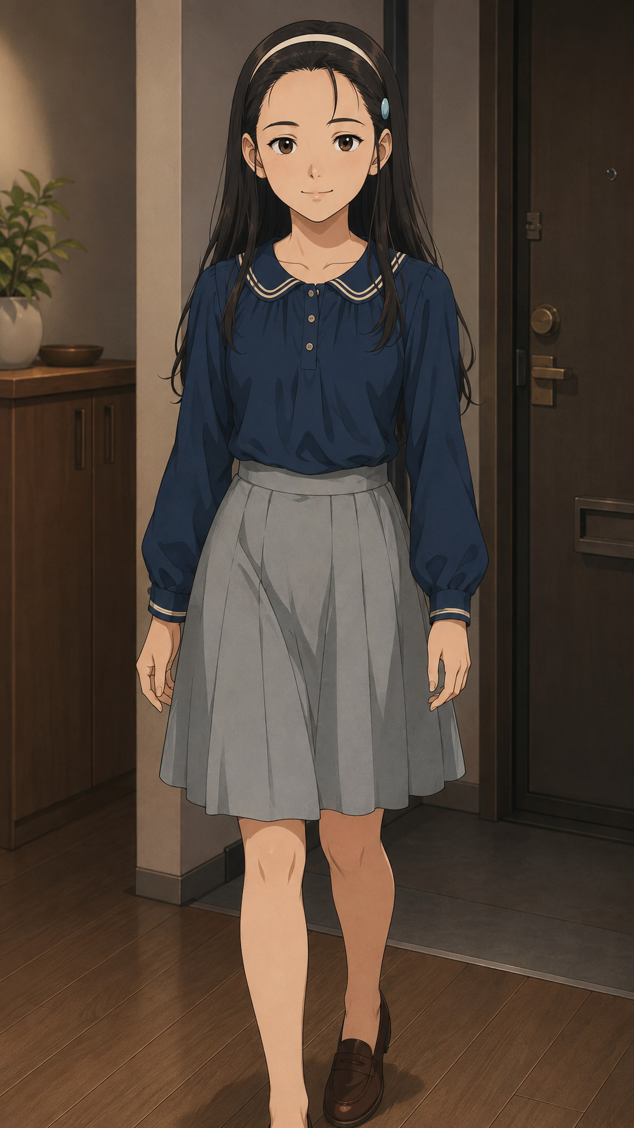 玄関に灯るおかえりの微笑み | の人気AIイラスト・グラビア