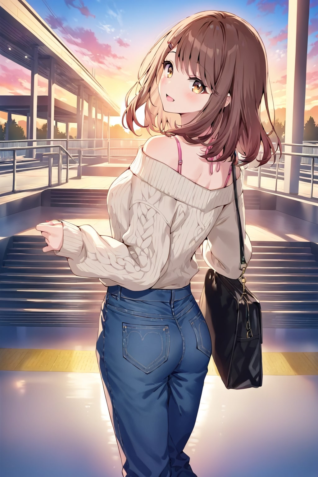 おめかしした心実を後ろから(ちちぷい版)