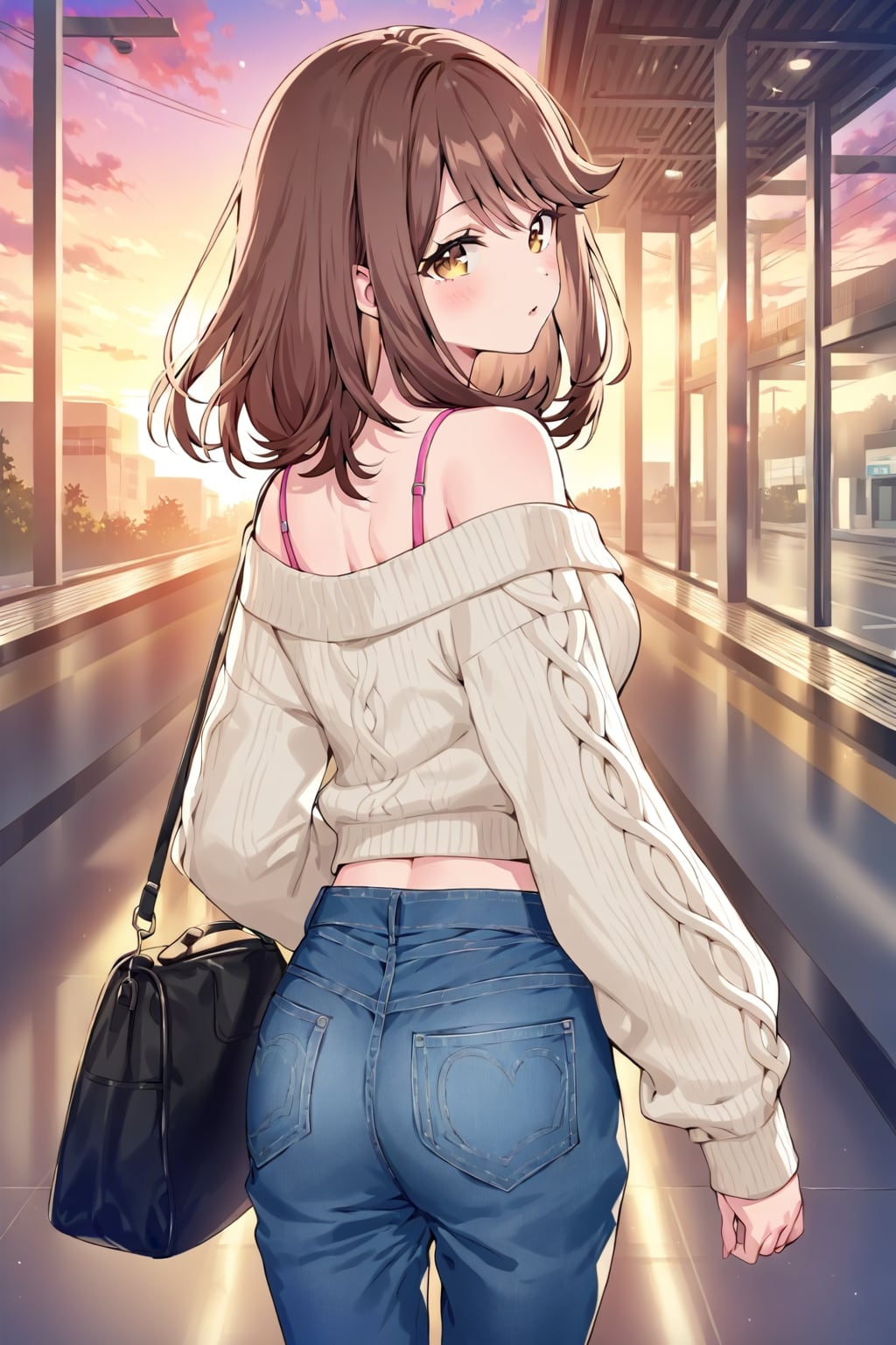 おめかしした心実を後ろから(ちちぷい版)